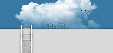 飞机云 创作 背景,飞机云映衬下的奇幻航空世界